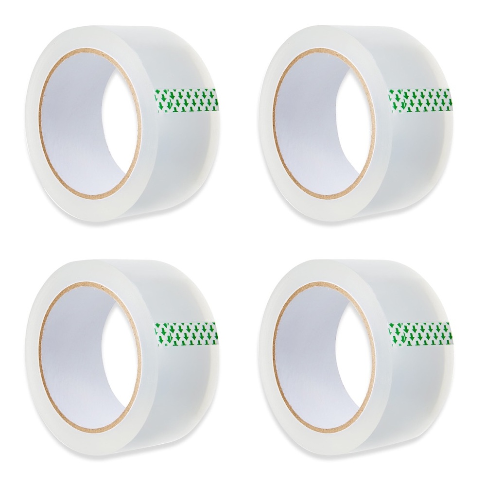 Packing Tape, Clear, 1.88 in x 55 Yds, 4 Rolls - Picture 2 of 4